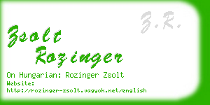 zsolt rozinger business card